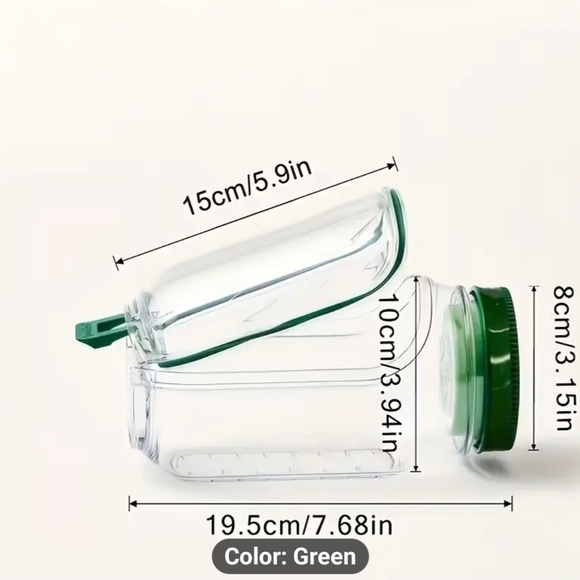 Salad POD with Salad Dressing Cut/ Removable Front Hatch SET OF 2 - Picture 3 of 9